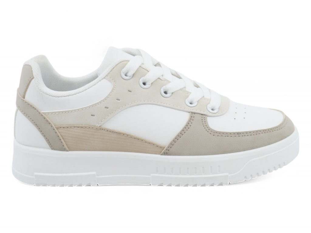 Women`s Beige Delanie Court Sneaker