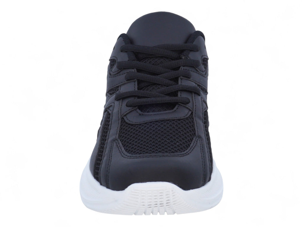 Women`s Black Mesh & Vegan Leather Sport Sneaker