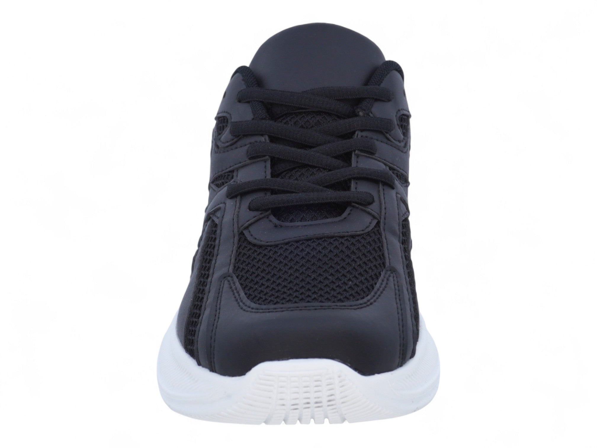 Women`s Black Mesh & Vegan Leather Sport Sneaker