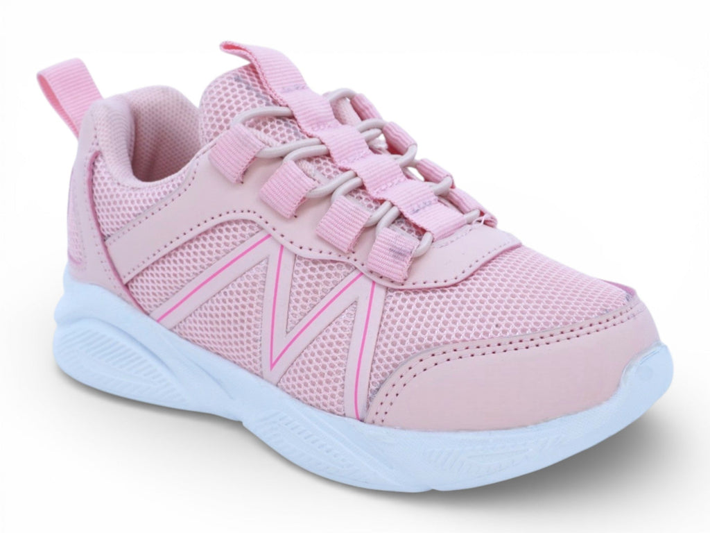 Girls` Pink Zig Zag Sneaker