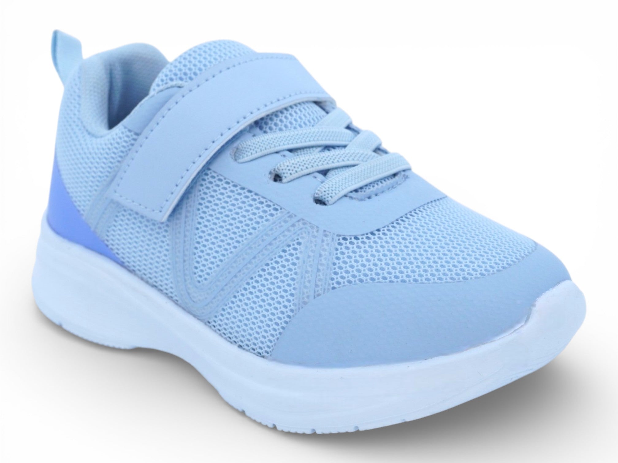 Girls` Blue Mesh Sneaker
