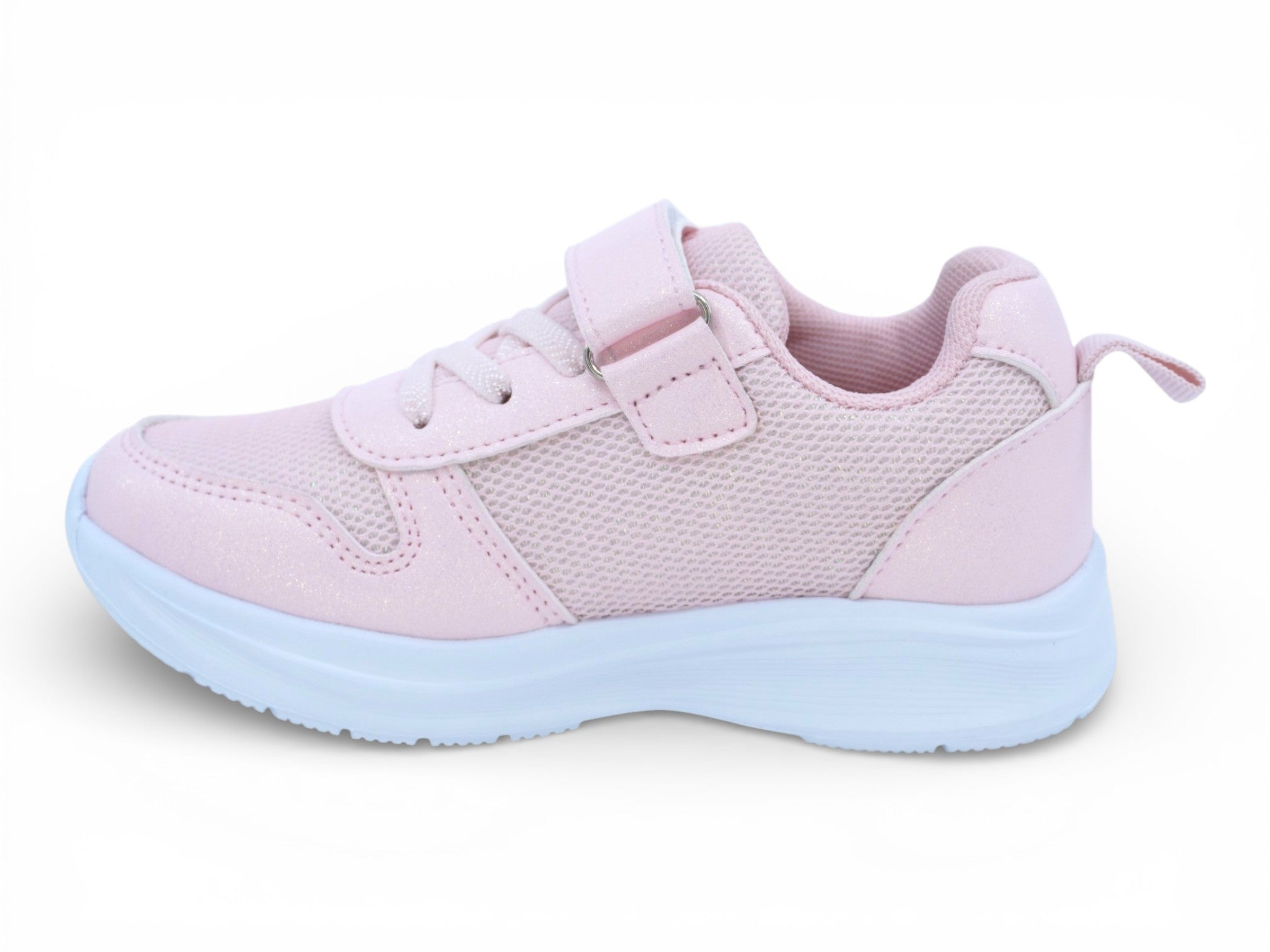 Girls` Pink Shimmer Sneaker
