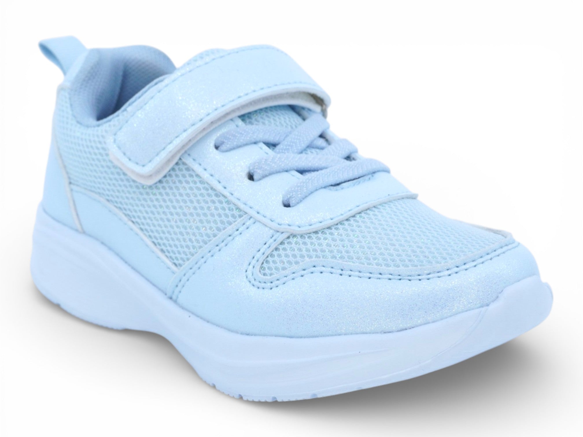 Girls` Blue Shimmer Sneaker