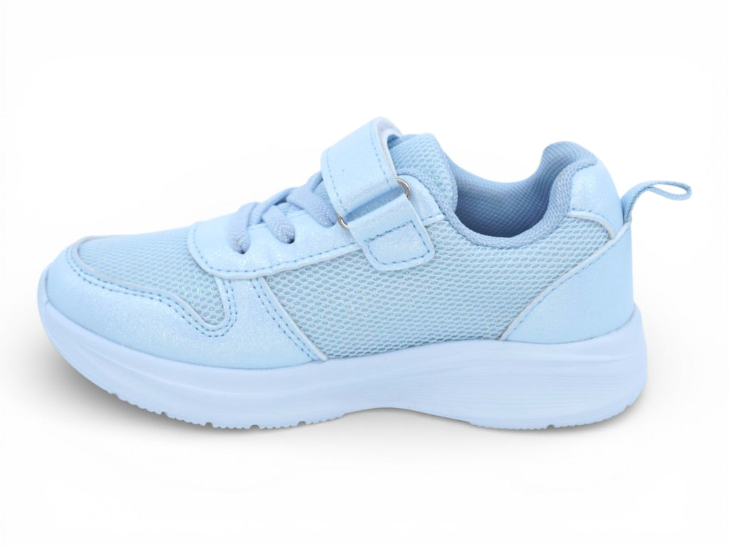 Girls` Blue Shimmer Sneaker