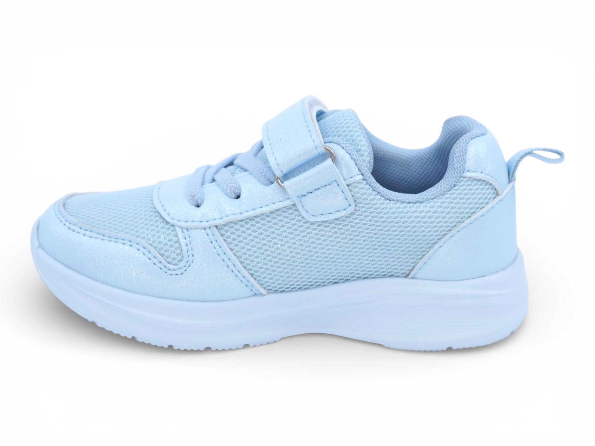 Girls` Blue Shimmer Sneaker