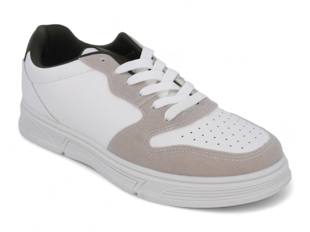 Men`s White & Beige Court Sneaker