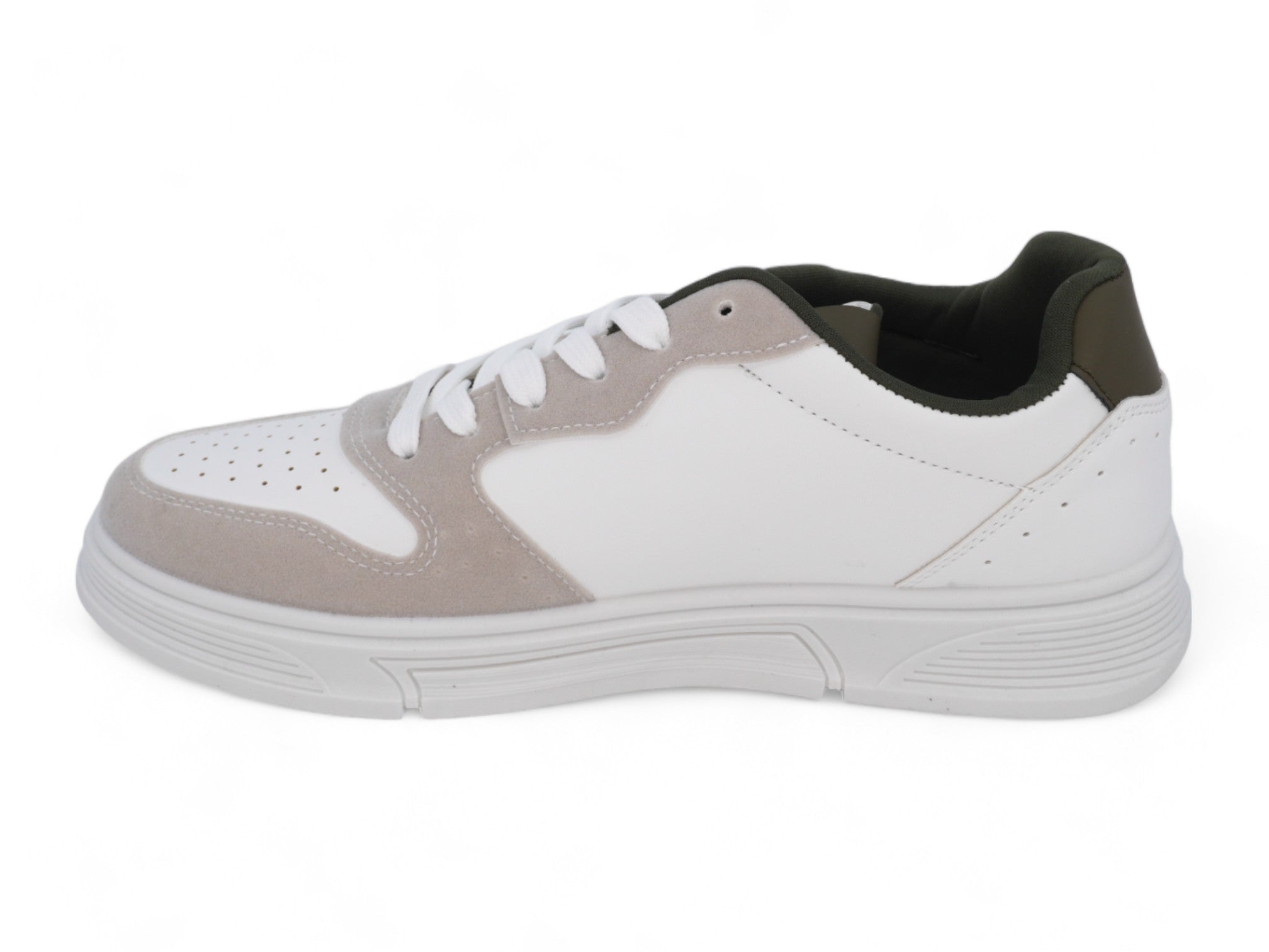Men`s White & Beige Court Sneaker