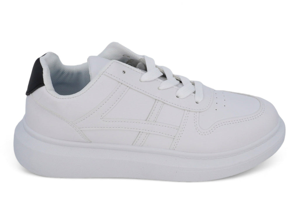 Men`s White Black Platform Sneaker