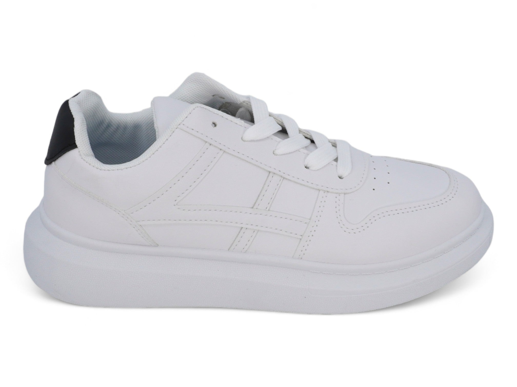 Men`s White Black Platform Sneaker