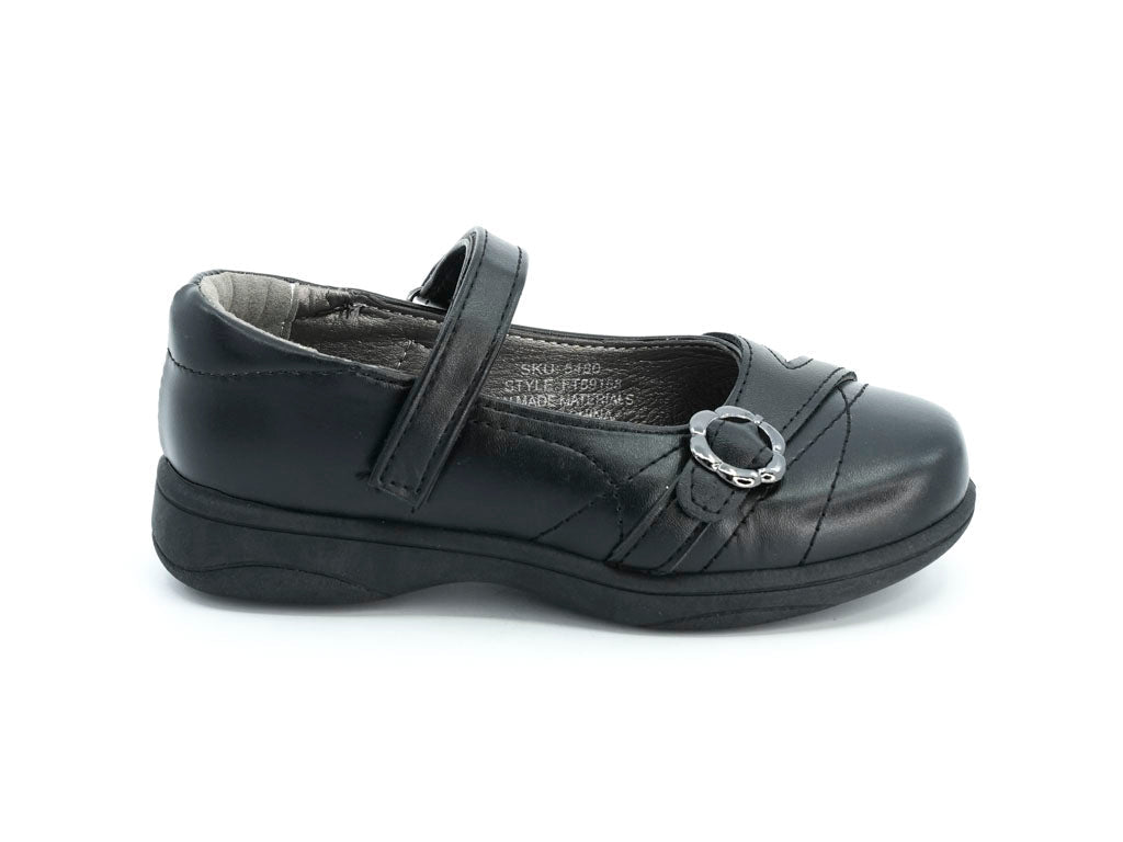 Girls Black India School Shoe