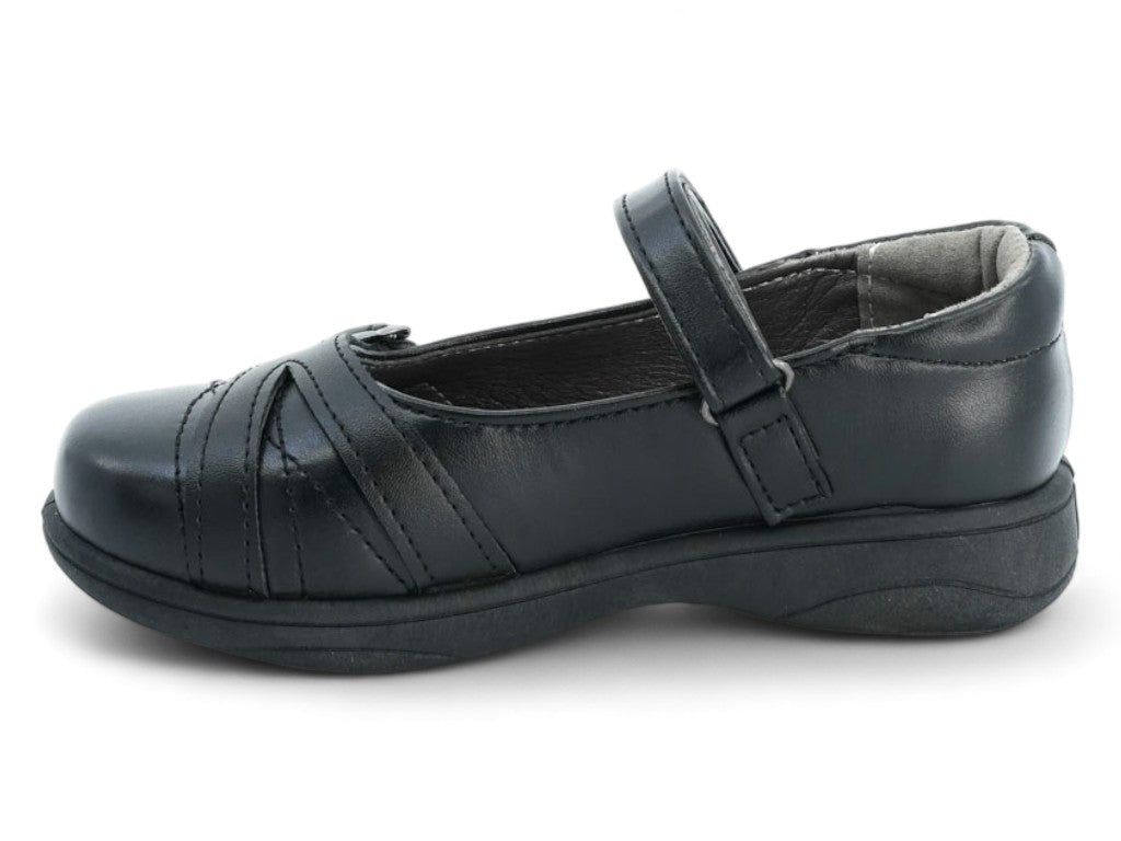 Girls Black India School Shoe