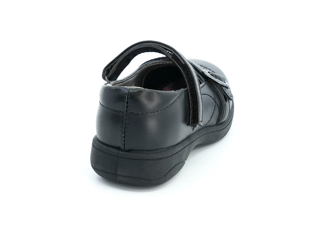 Girls Black India School Shoe
