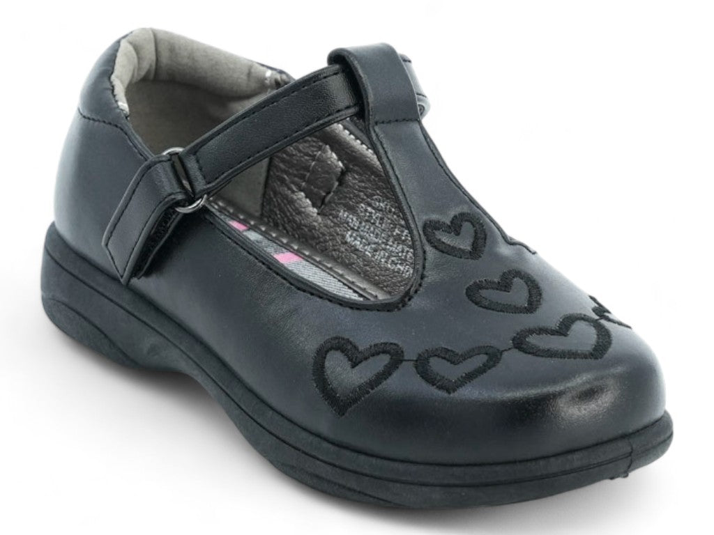 Girls Black Debora School Shoe