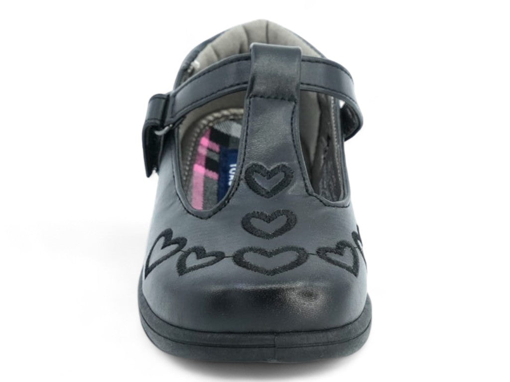 Girls Black Debora School Shoe