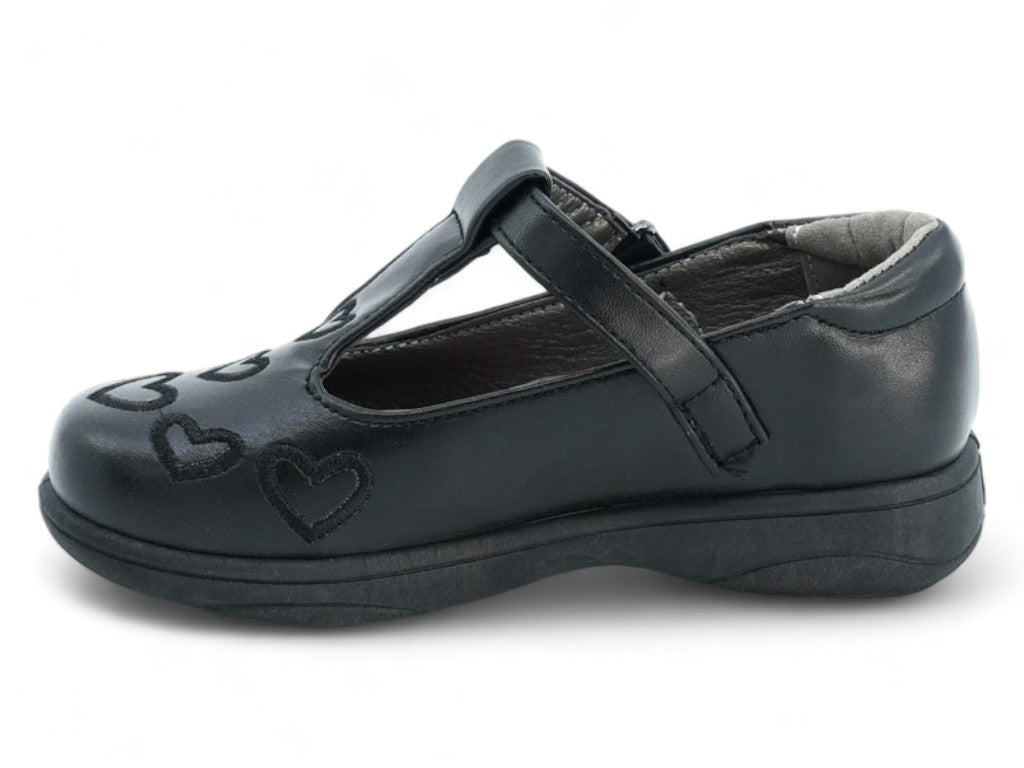 Girls Black Debora School Shoe
