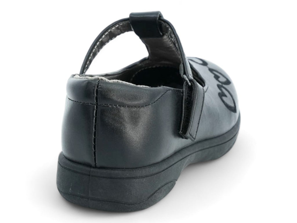 Girls Black Debora School Shoe
