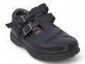 Girls` Black T-Strap School Shoe