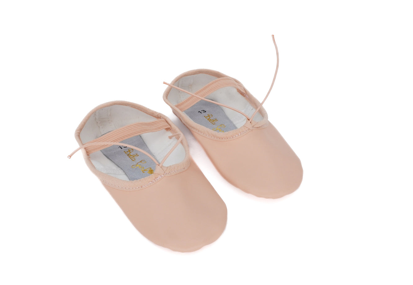 Girls` Nude Vegan Leather Ballerina Shoes