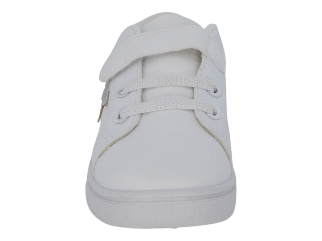 Toddler White & Silver Star Sneaker