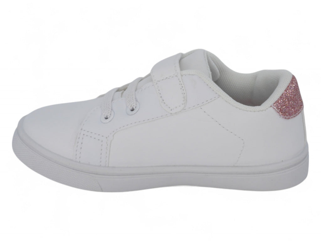 Toddler White & Silver Star Sneaker