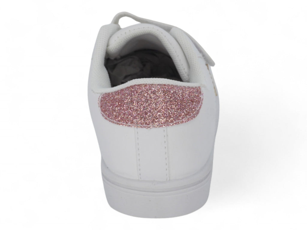 Toddler White & Silver Star Sneaker