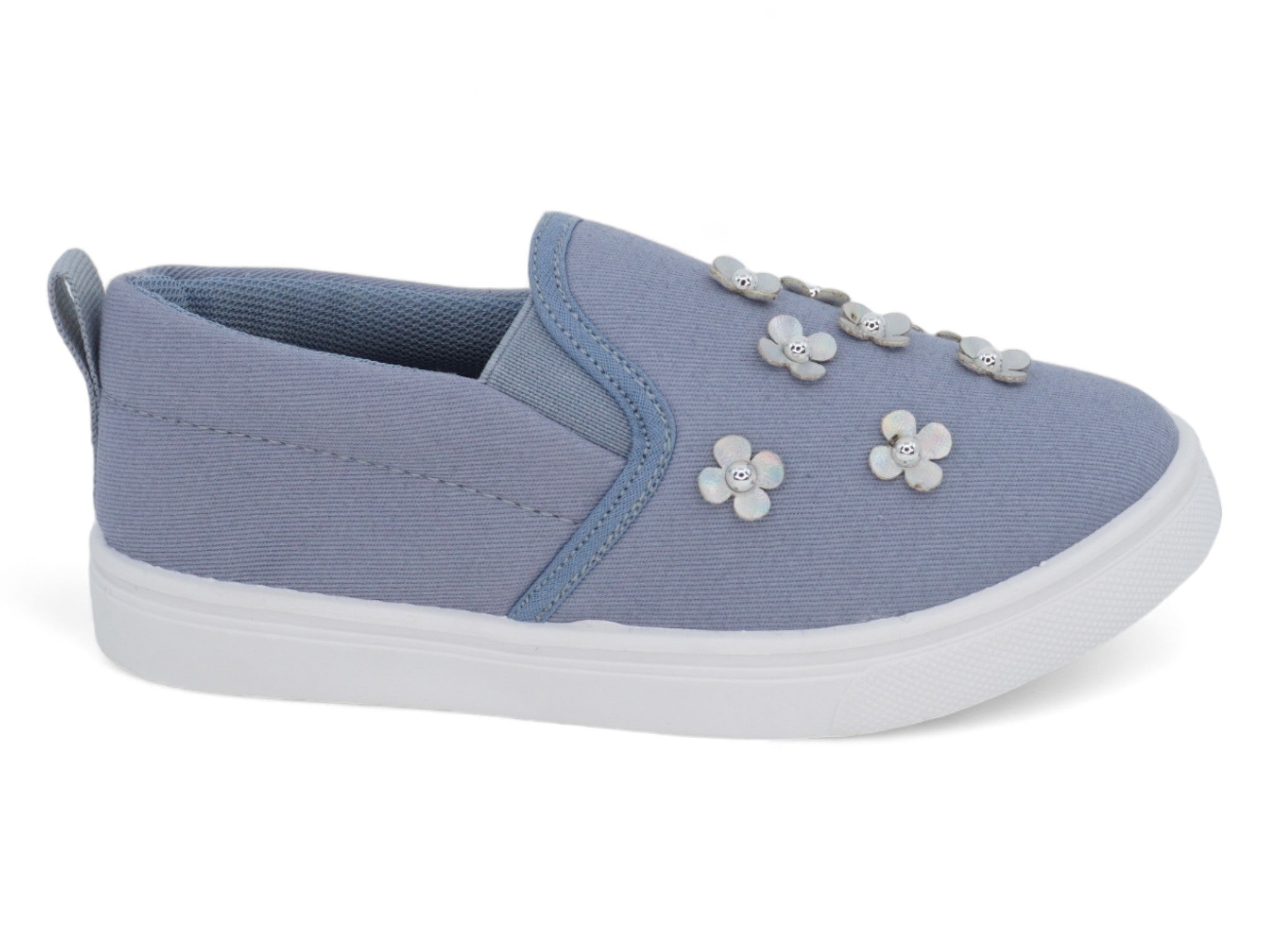 Toddler Denim Flower Slip On