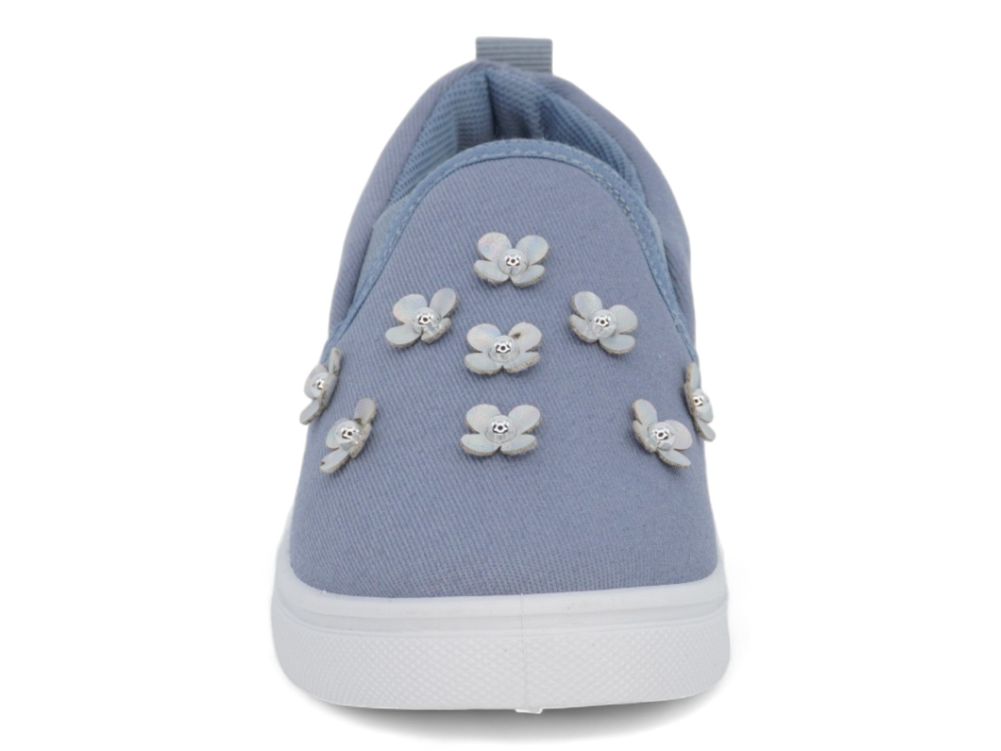 Toddler Denim Flower Slip On