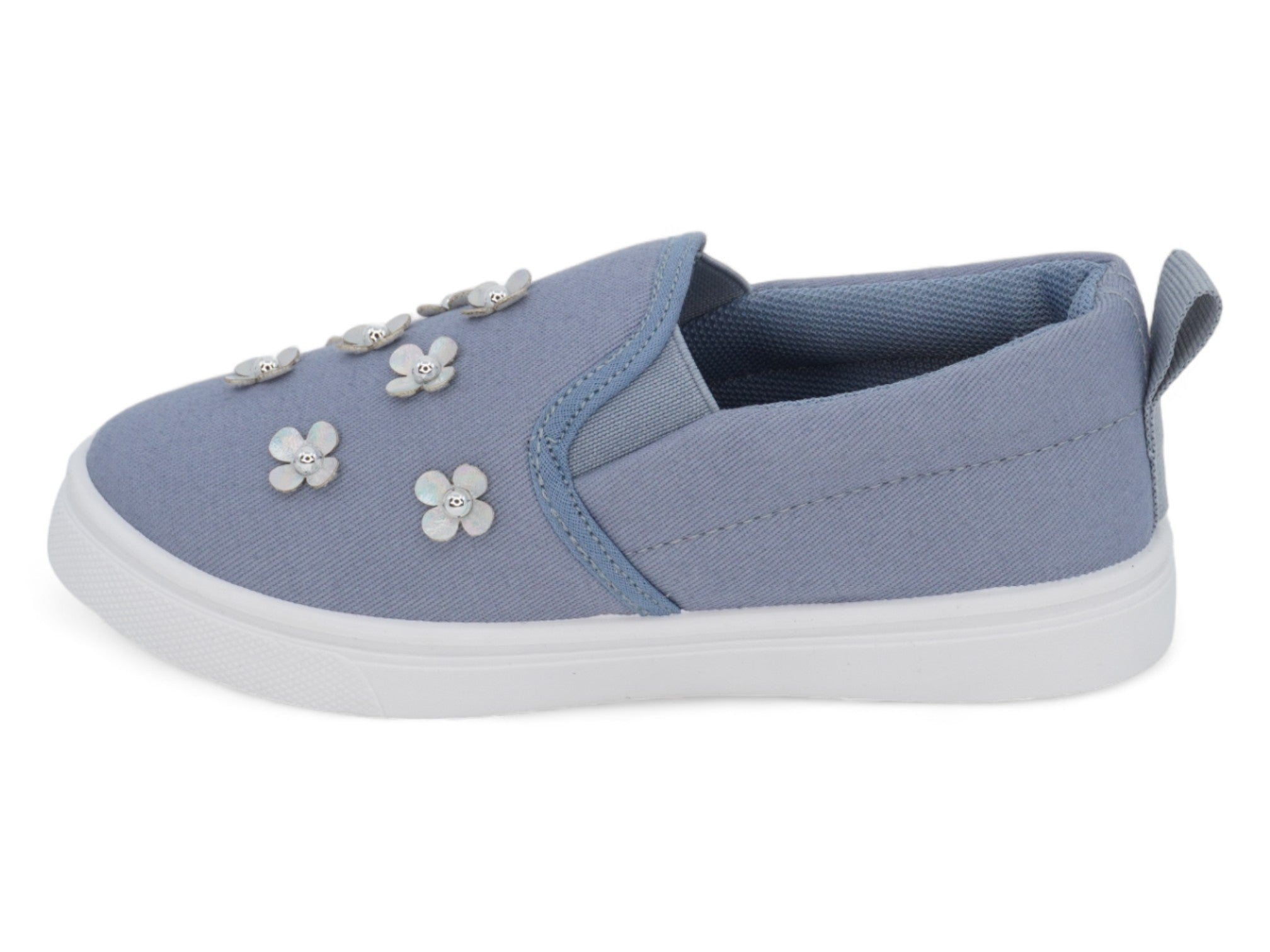 Toddler Denim Flower Slip On