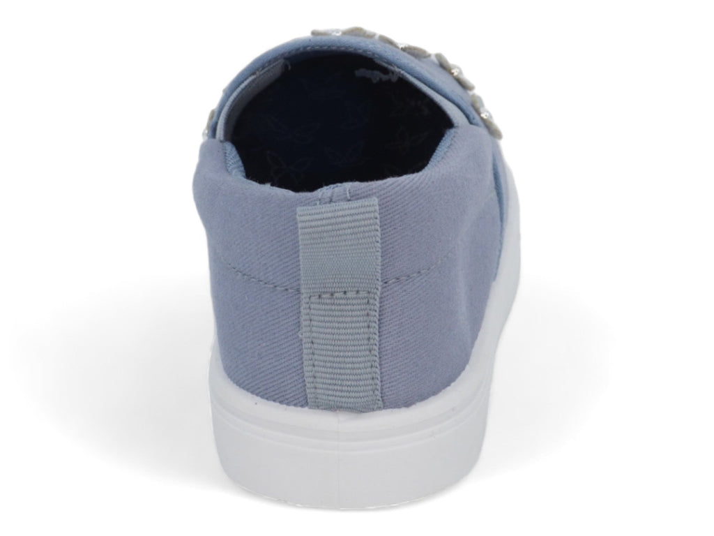 Toddler Denim Flower Slip On