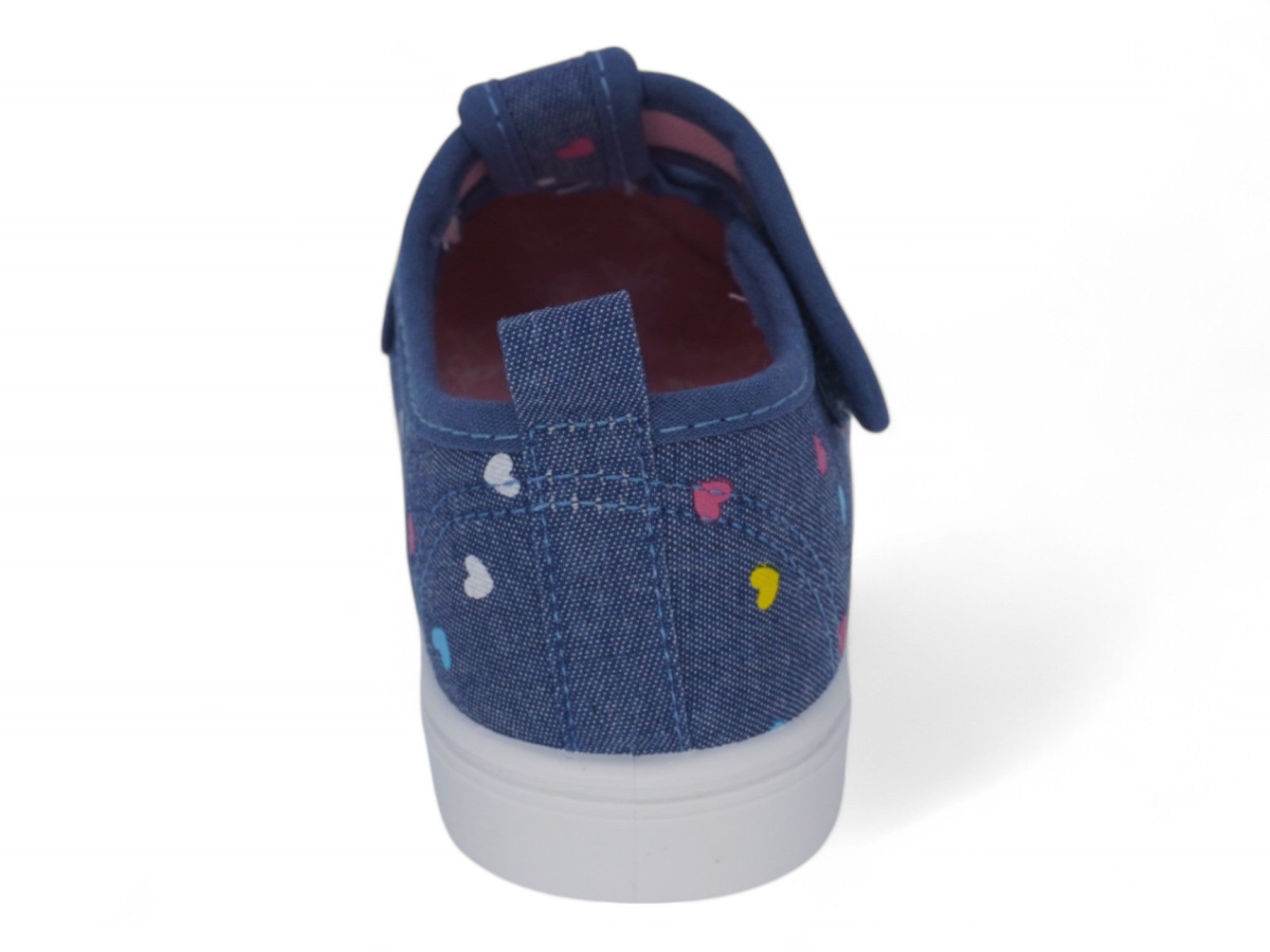 Toddler Denim Heart T-Strap Slip On