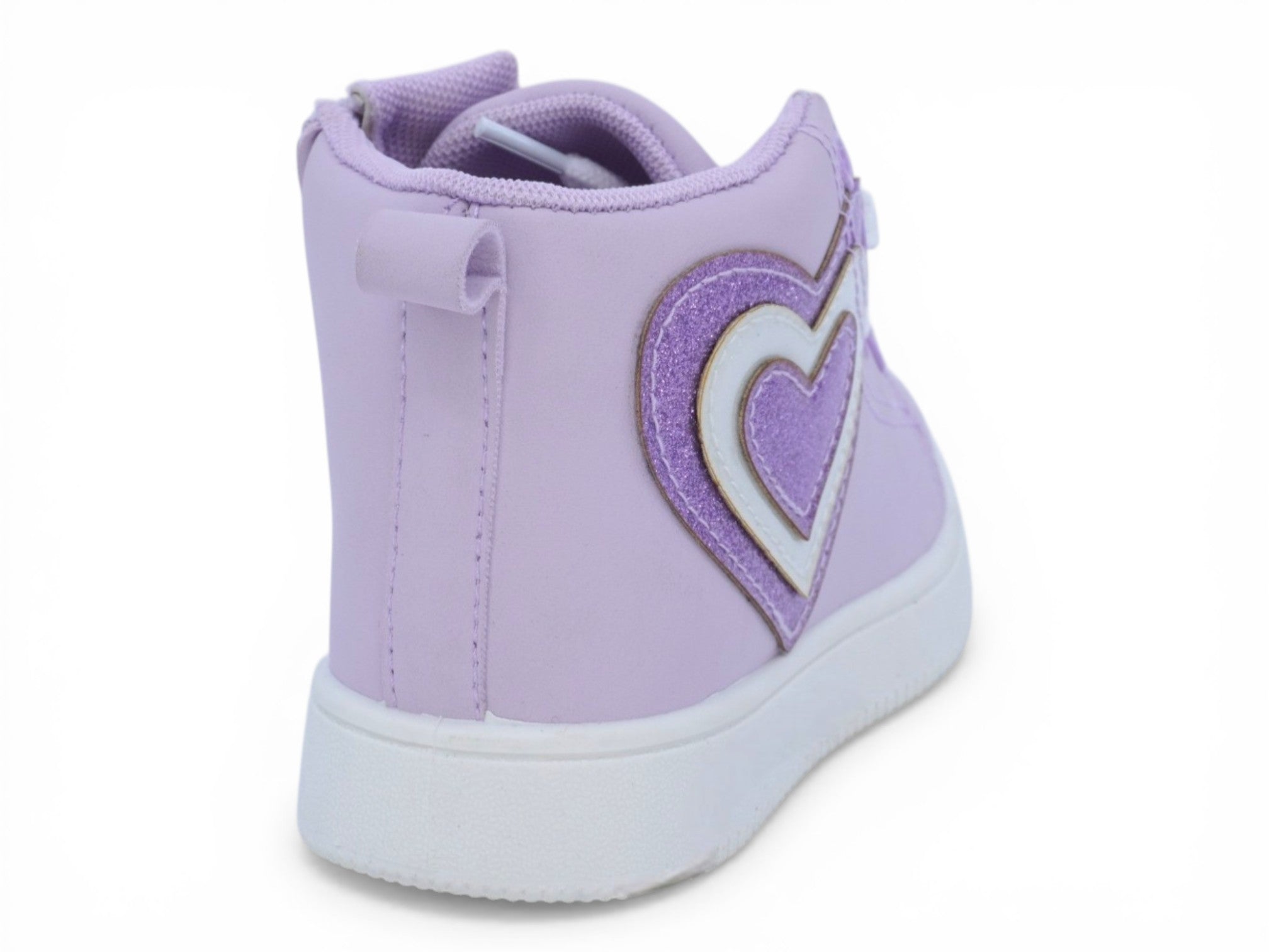 Toddler Purple Hearts Hi Top Sneaker