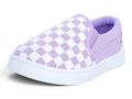 Toddler Purple Check Slip on Sneakers