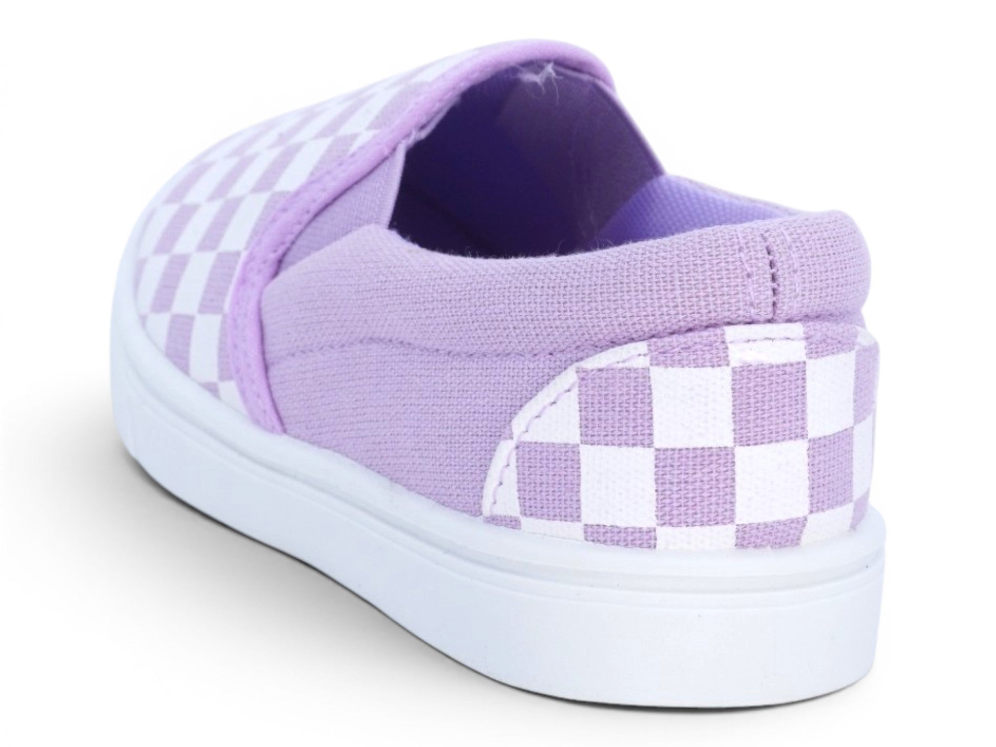 Toddler Purple Check Slip on Sneakers