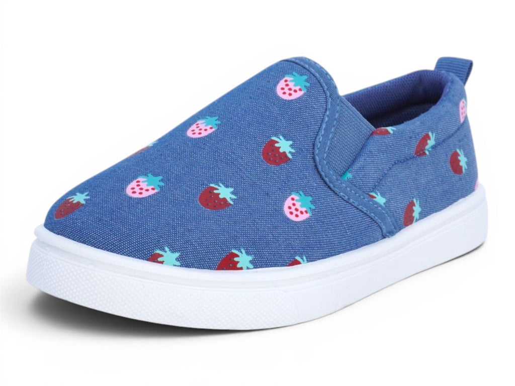 Toddler Denim Strawberry Slip on Sneaker