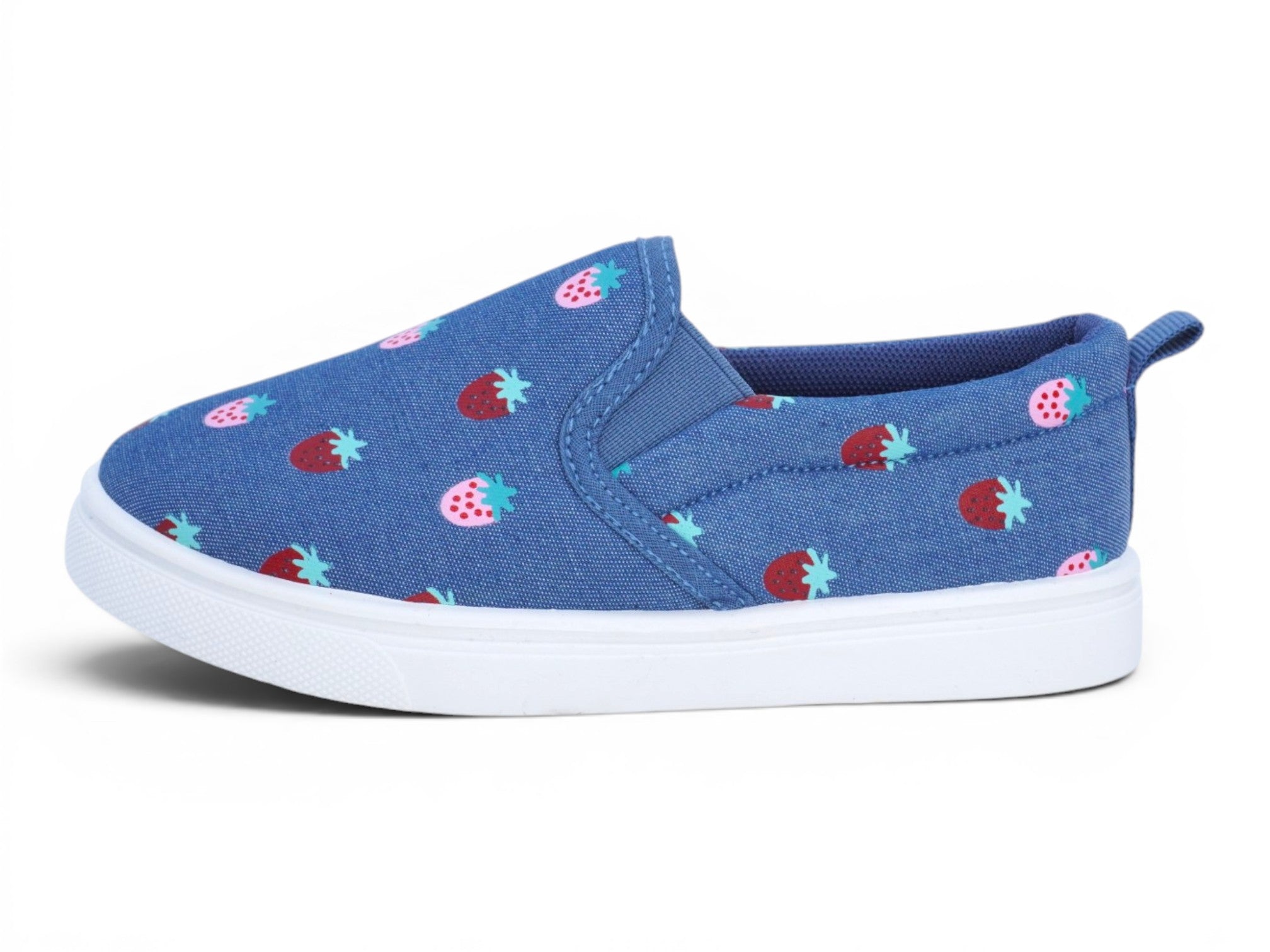 Toddler Denim Strawberry Slip on Sneaker