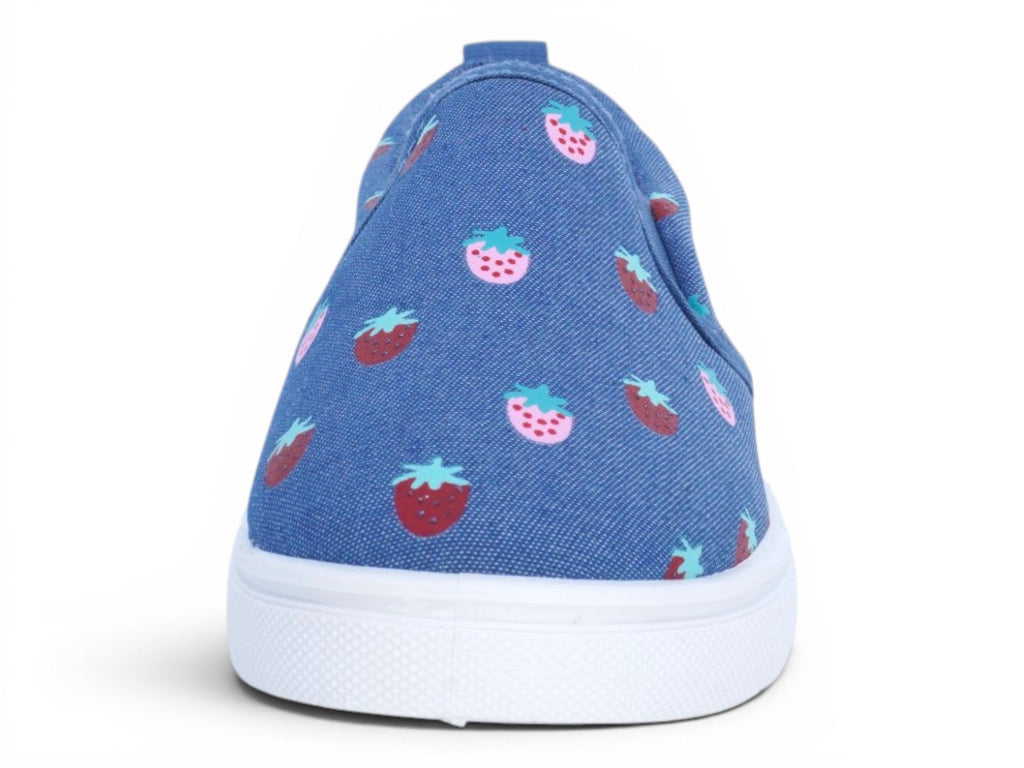 Toddler Denim Strawberry Slip on Sneaker