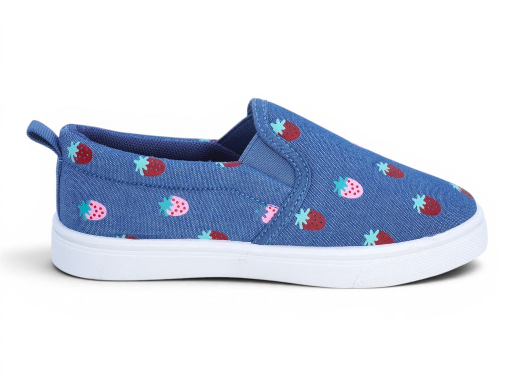 Toddler Denim Strawberry Slip on Sneaker