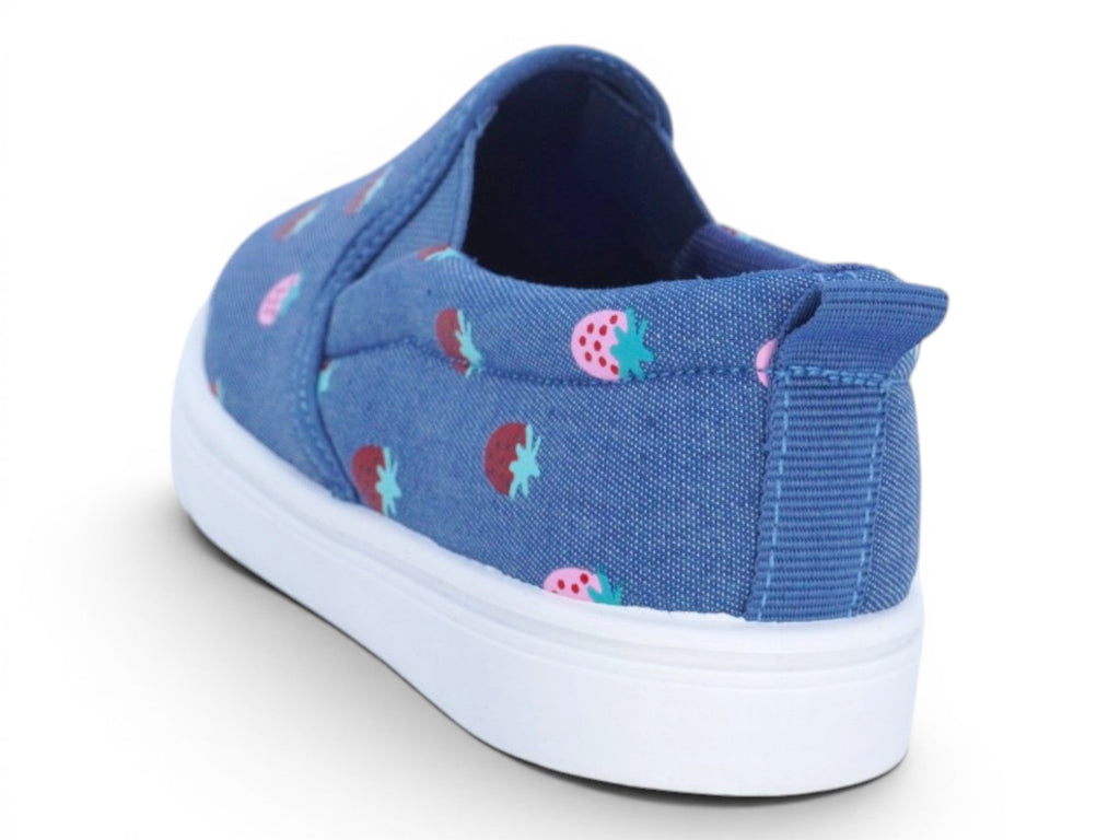 Toddler Denim Strawberry Slip on Sneaker