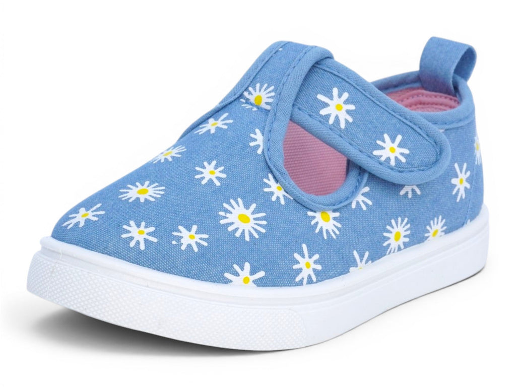 Toddler Denim Daisy T-Strap Sneaker
