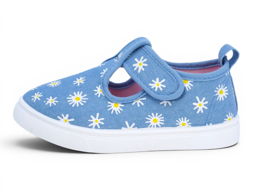 Toddler Denim Daisy T-Strap Sneaker