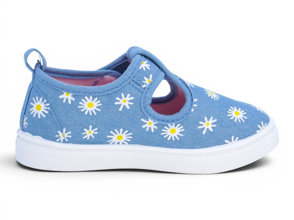 Toddler Denim Daisy T-Strap Sneaker