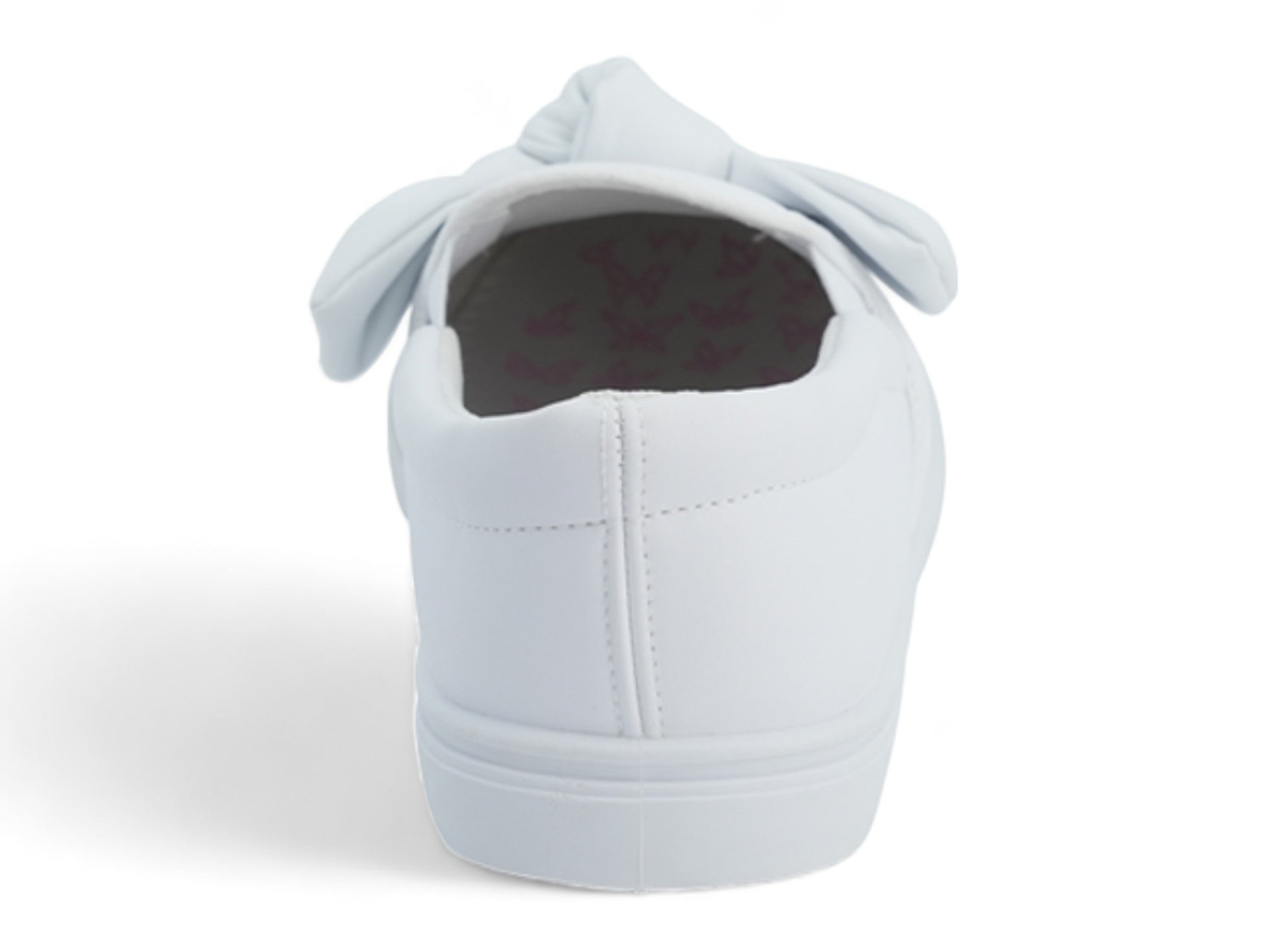 Girls` White Bow Slip On Sneaker