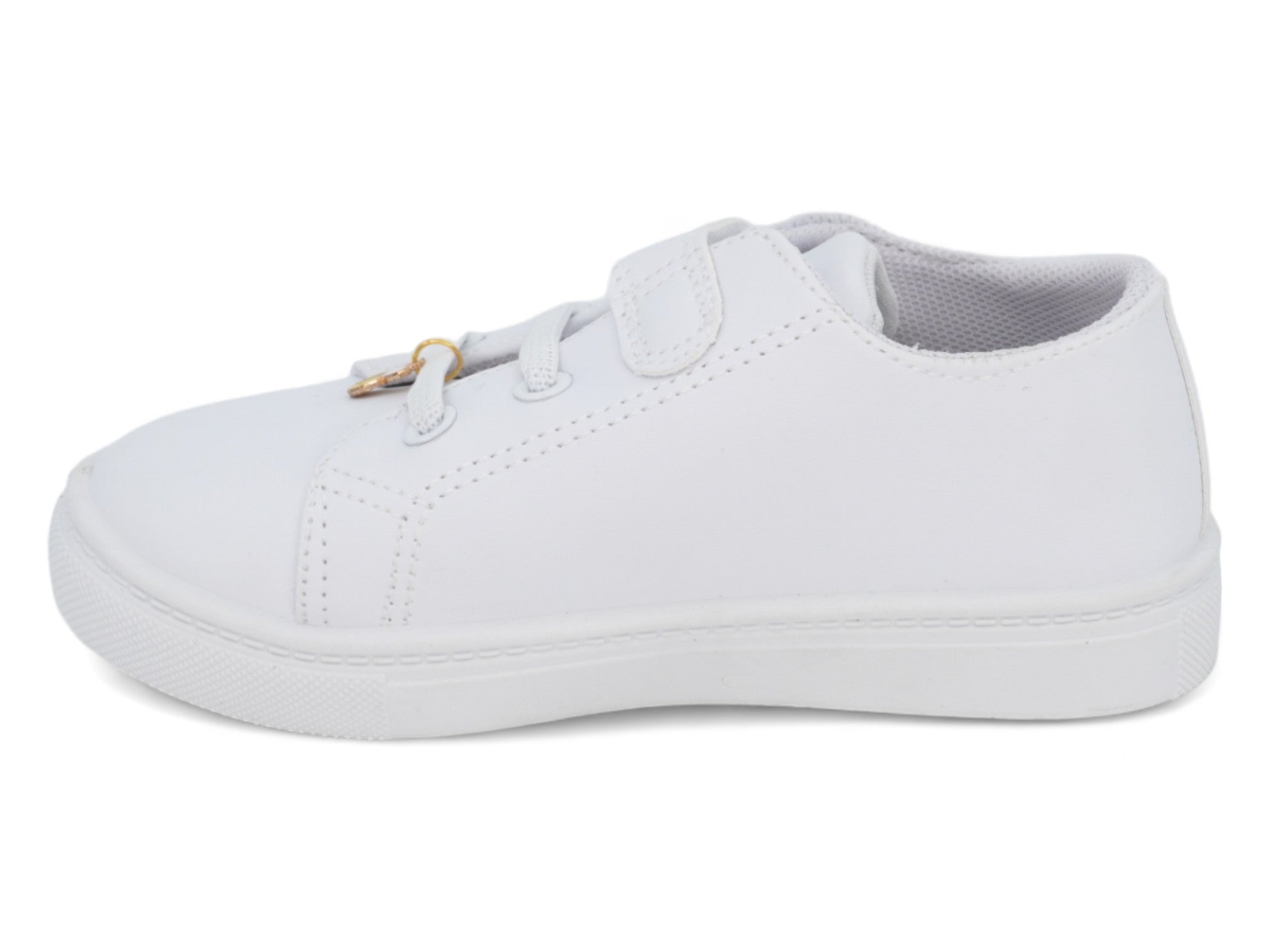 Girls` White Flower & Bee Sneaker