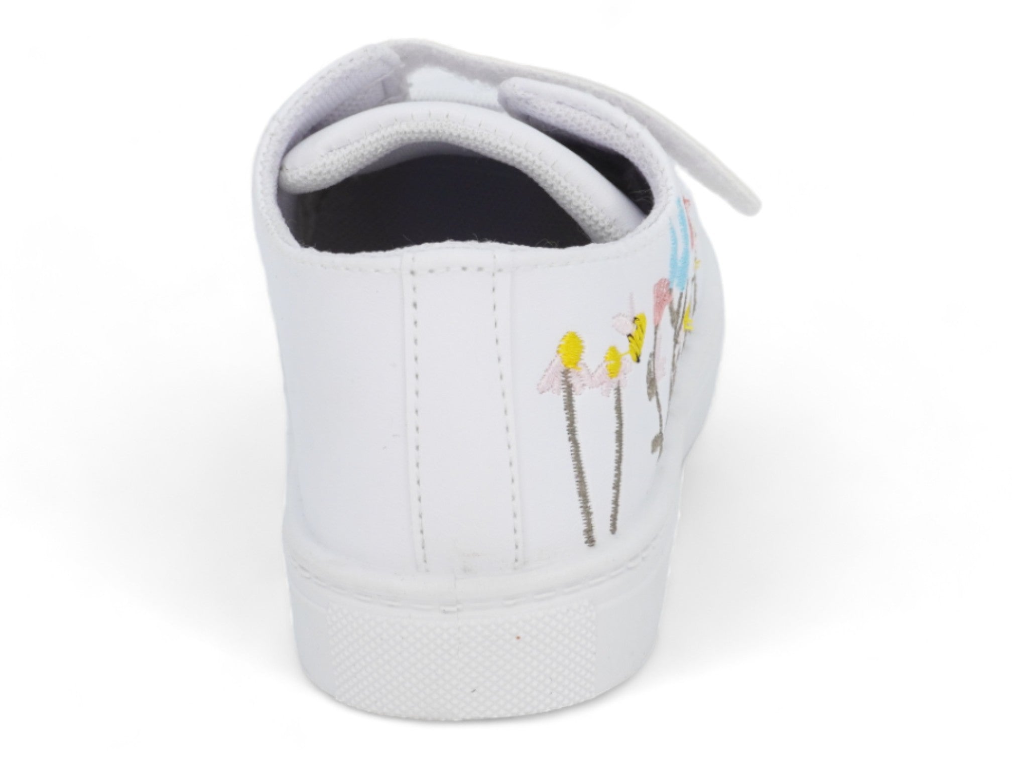 Girls` White Flower & Bee Sneaker