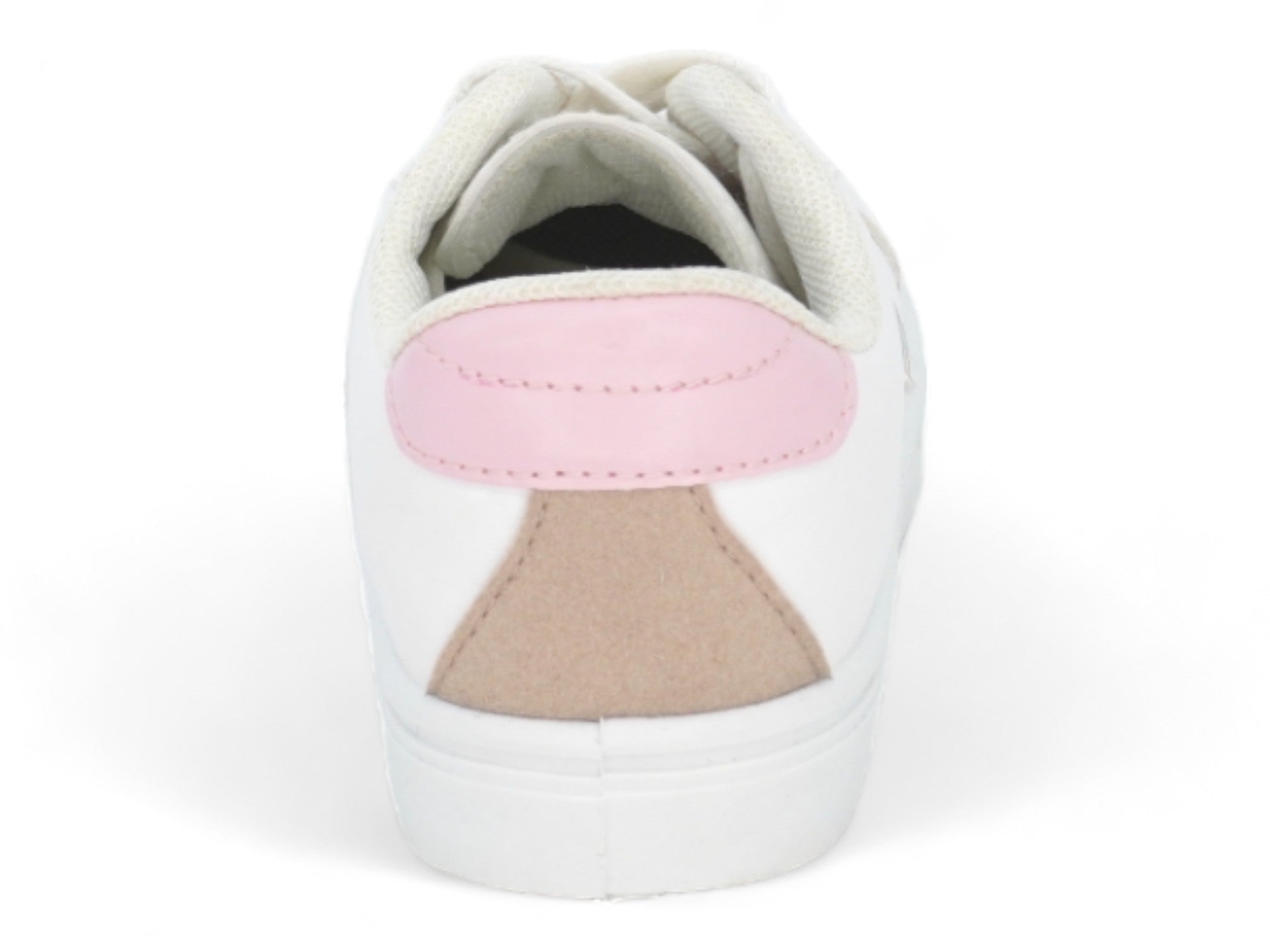 Girls` White & Pink Star Sneaker