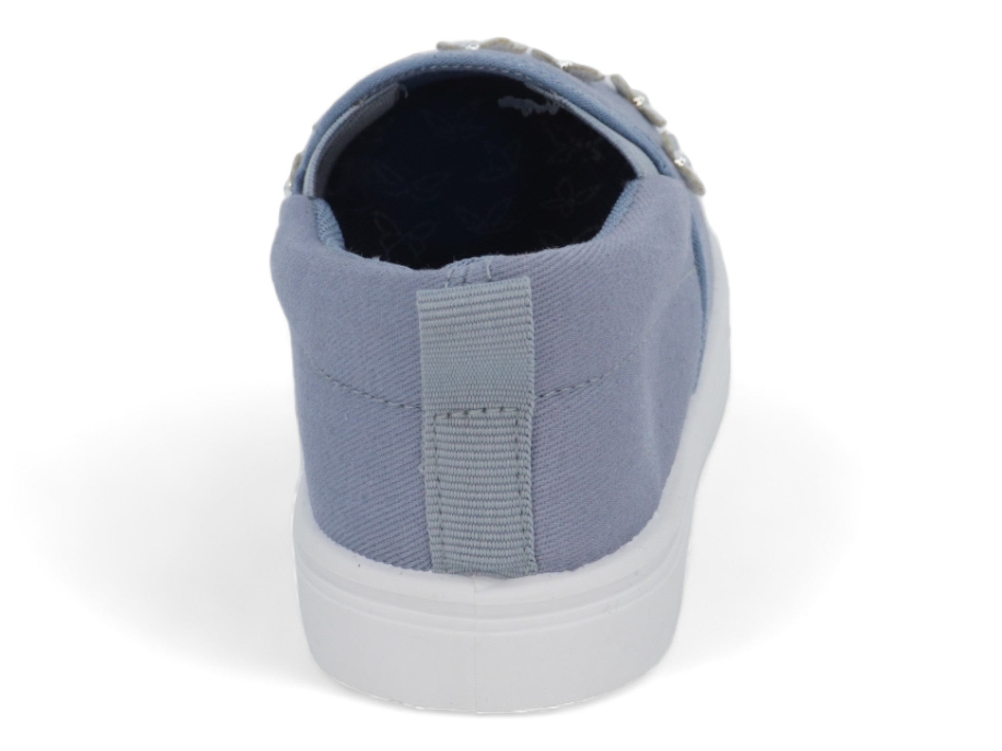 Girls` Denim Flower Slip On