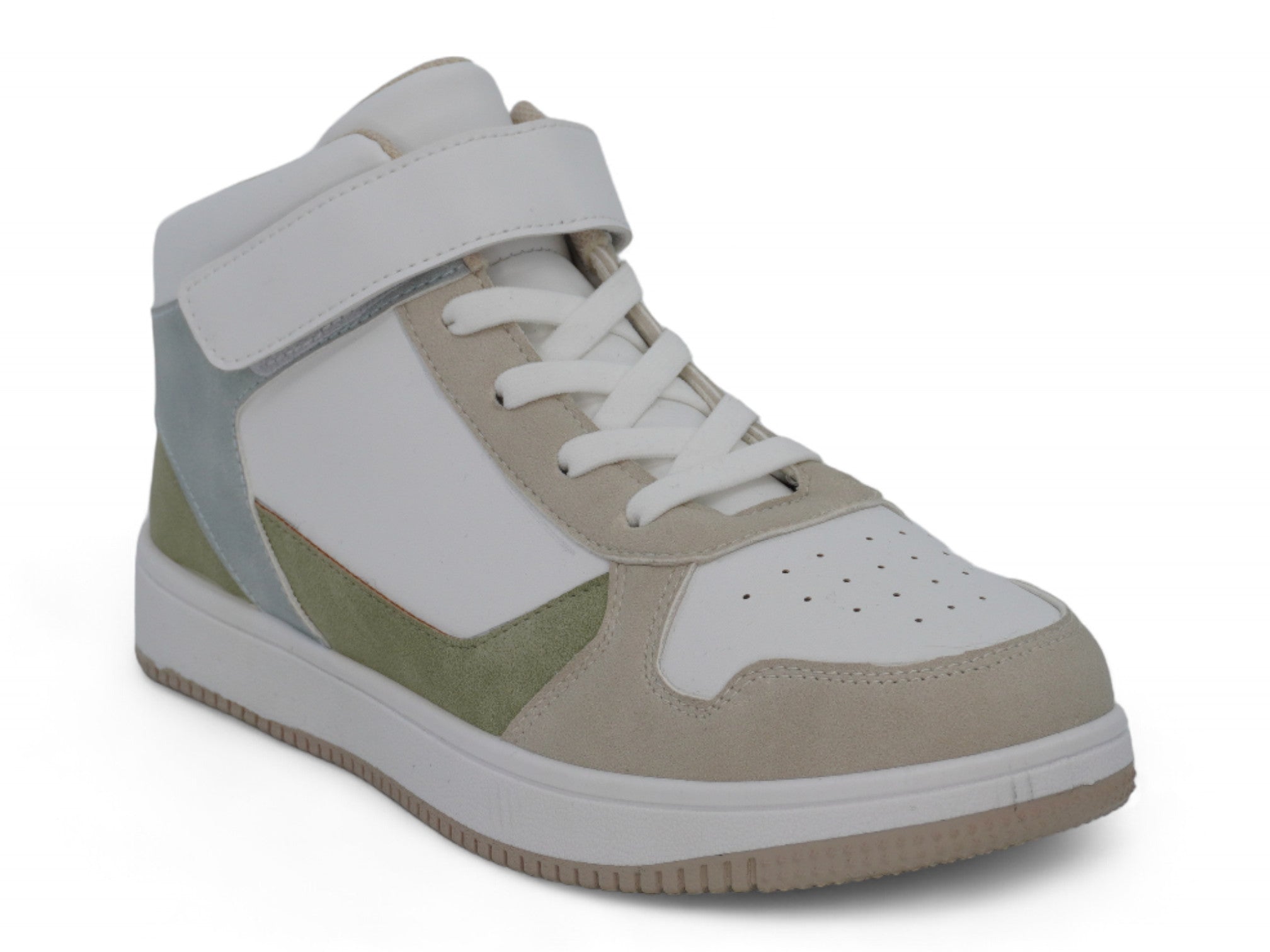 Girls Gray & Blue High Top Sneaker
