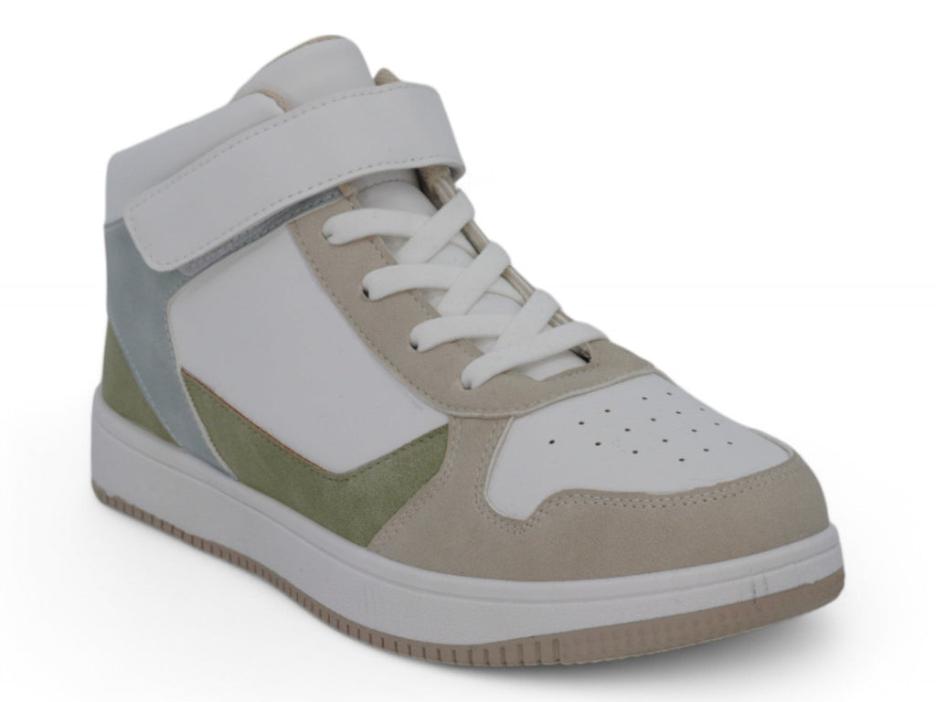 Girls Gray & Blue High Top Sneaker