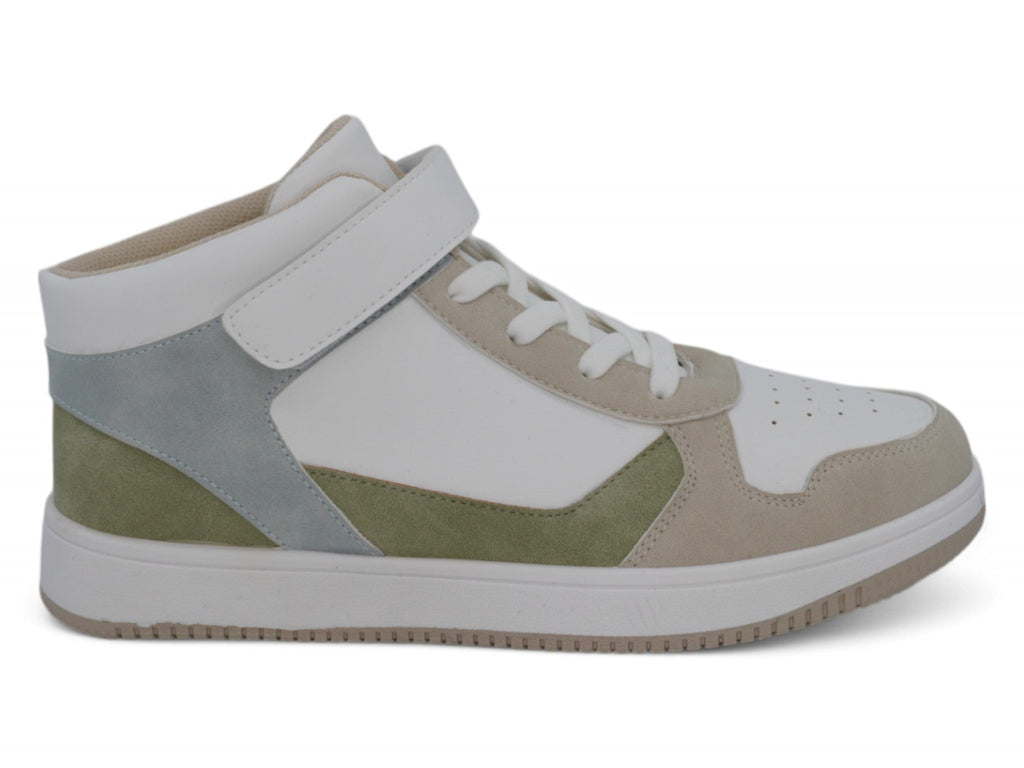 Girls Gray & Blue High Top Sneaker