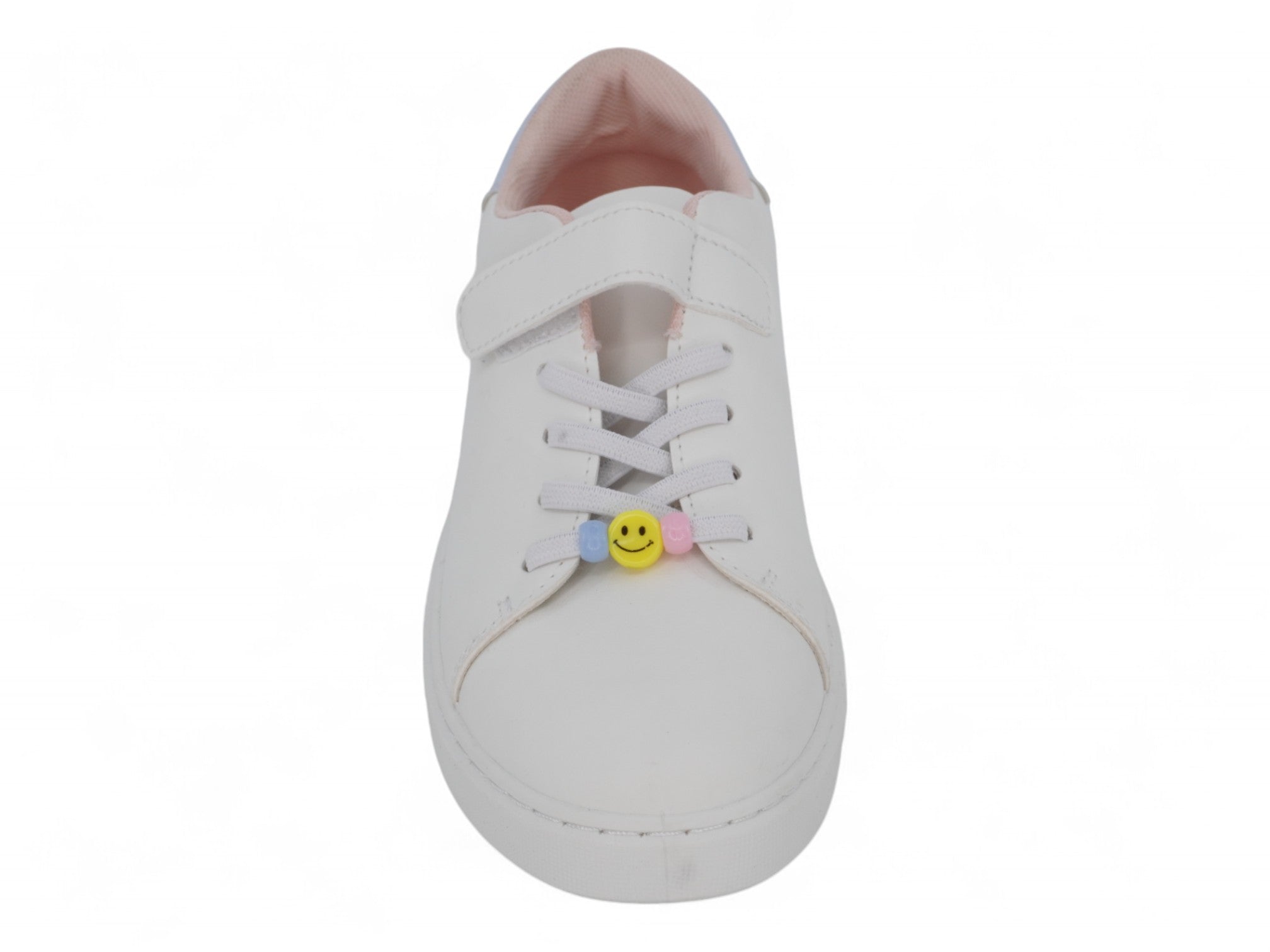 Girls White Multicolor Lace Sneaker